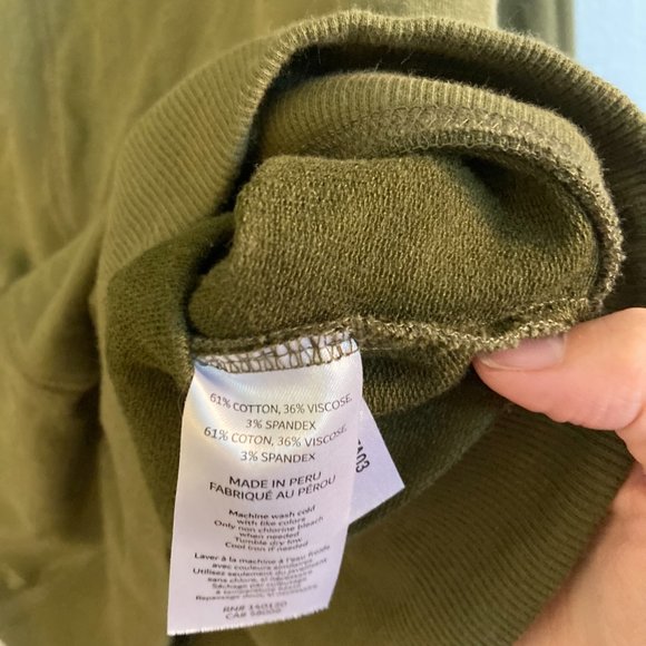 Stella & Dot Olive Green Top with Gold Accents - Picture 5 of 7